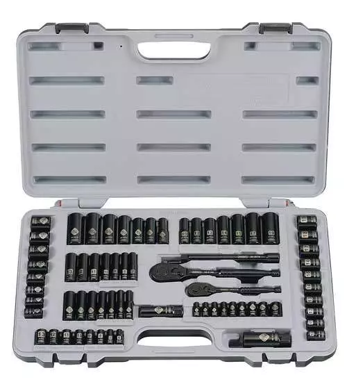 Stanley Black Chrome and Laser Etched 69 Piece Socket Set