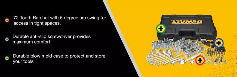 DeWalt DWMT81534 Mechanics Tool Set