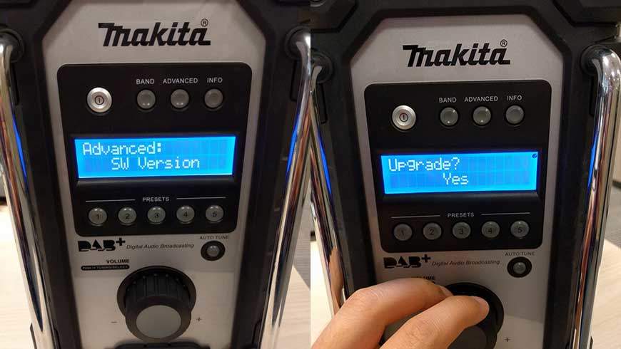 Makita dab radio software upgrade