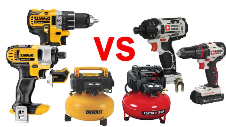 Porter Cable vs Dewalt : Impact Driver and Drill and Air Compressor Comparison