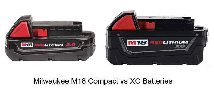 Milwaukee M18 Compact vs XC Batteries