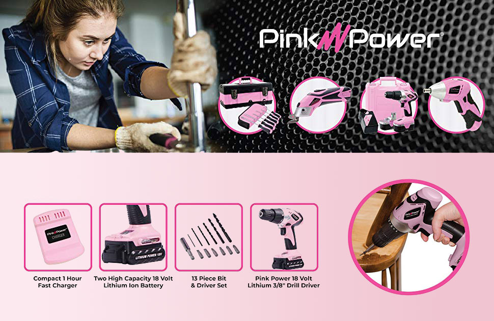 Pink Power PP182LI 18V Cordless Drill Review 