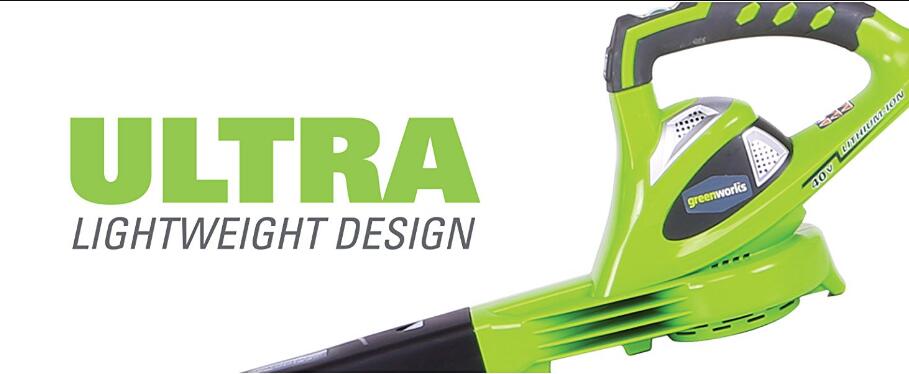 Greenworks ultra lightweight design