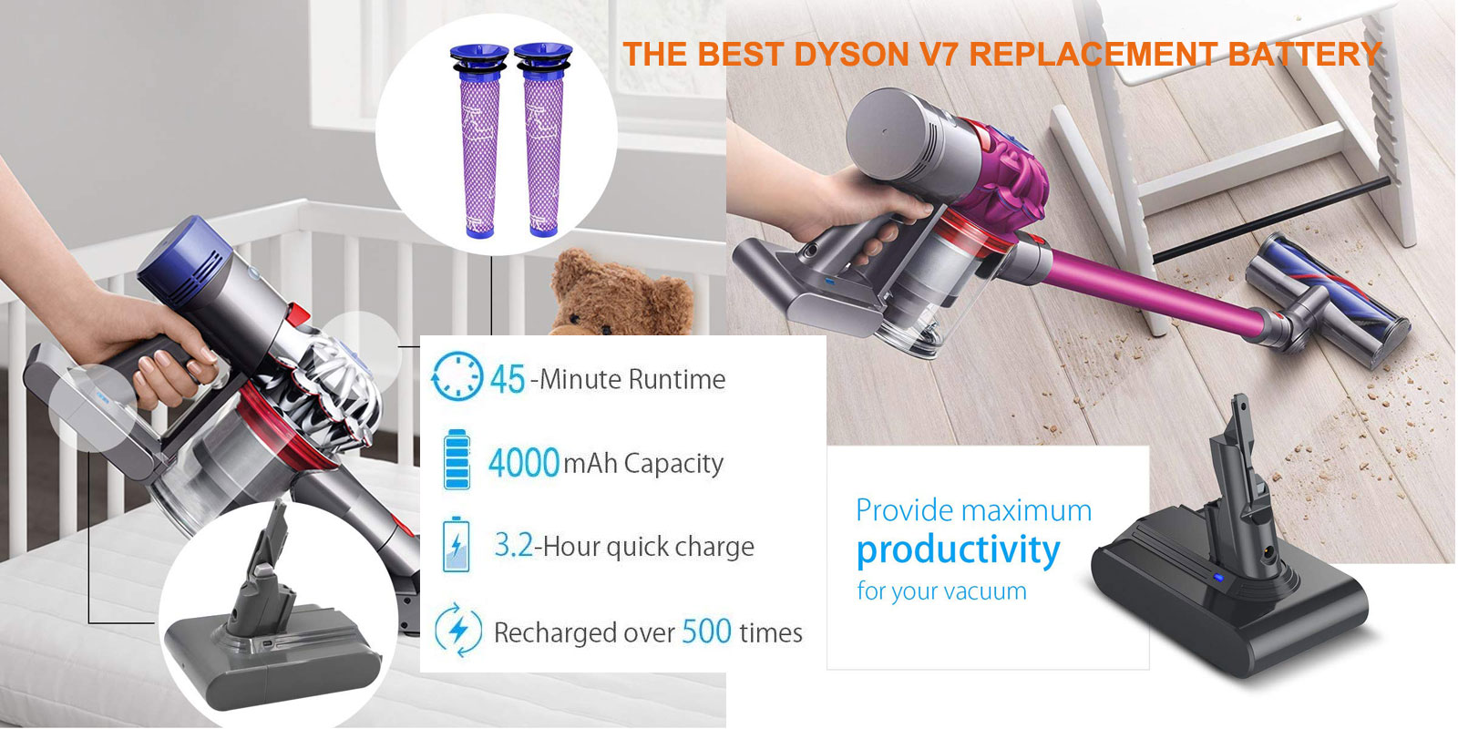THE BEST DYSON V7 REPLACEMENT BATTERY