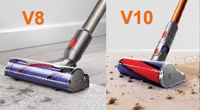 Dyson V8 vs V10 cleaner head