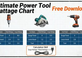 Power Tool Wattage Chart