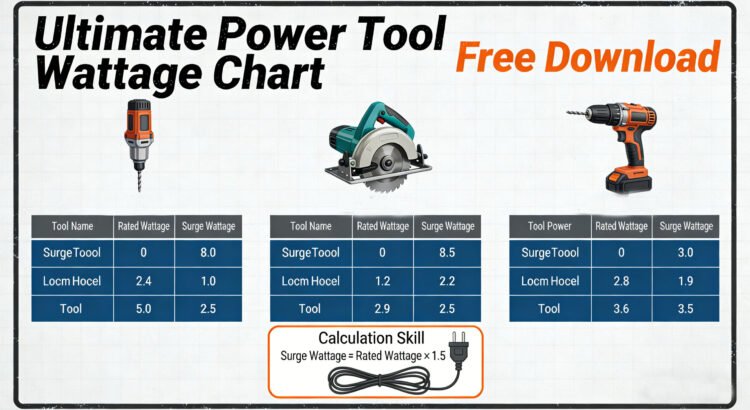 Power Tool Wattage Chart
