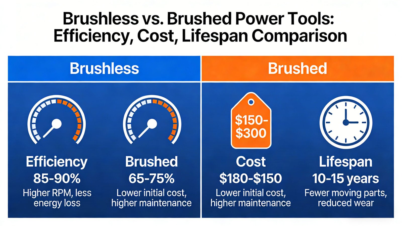 brushed and brushless power tools