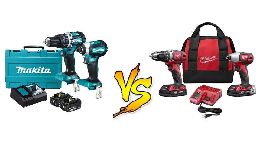 Makita vs Milwaukee : Cordless Drill and Impact Driver and Impact Wrench and Battery